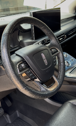 Cleaned steering wheel and console
